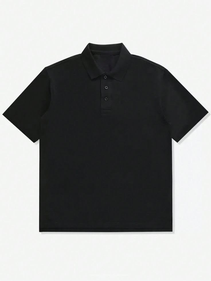 Premium Oversized Polo — Black