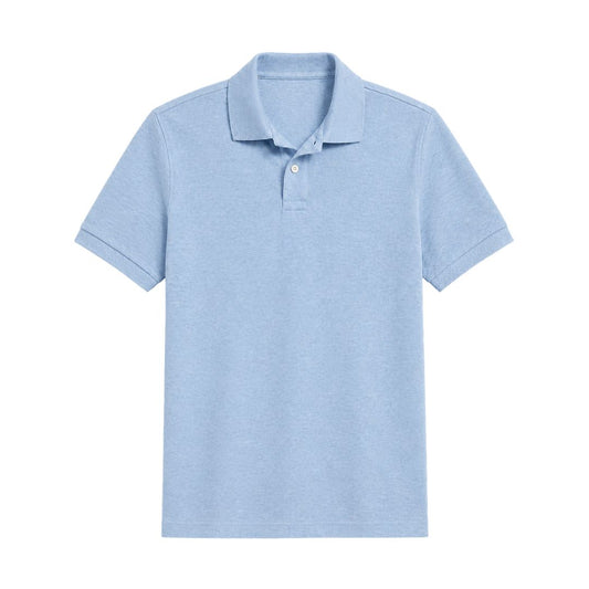 Premium Classic Polo — Sky Blue Marle