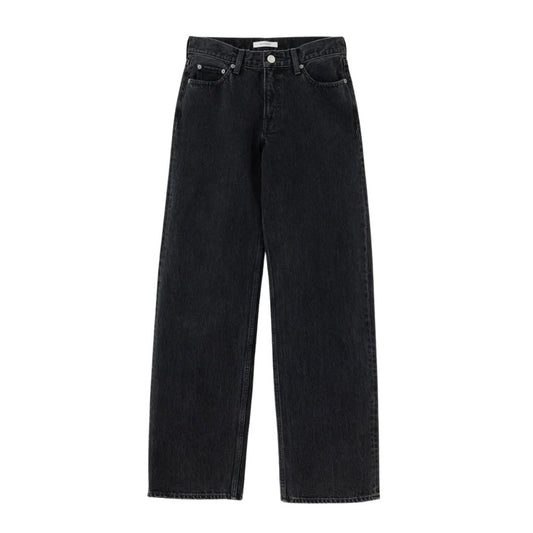 Premium Wide Leg Jean — Washed Black